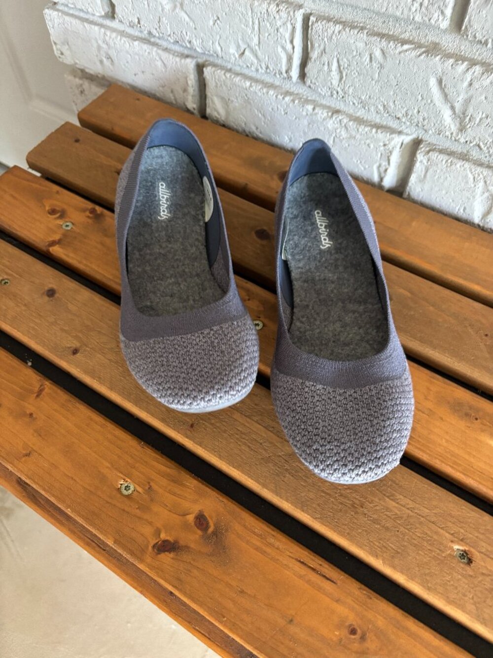 Allbirds Tree Breezers TB Gray Knit Flats Comfort Slip On Shoes US 8.5